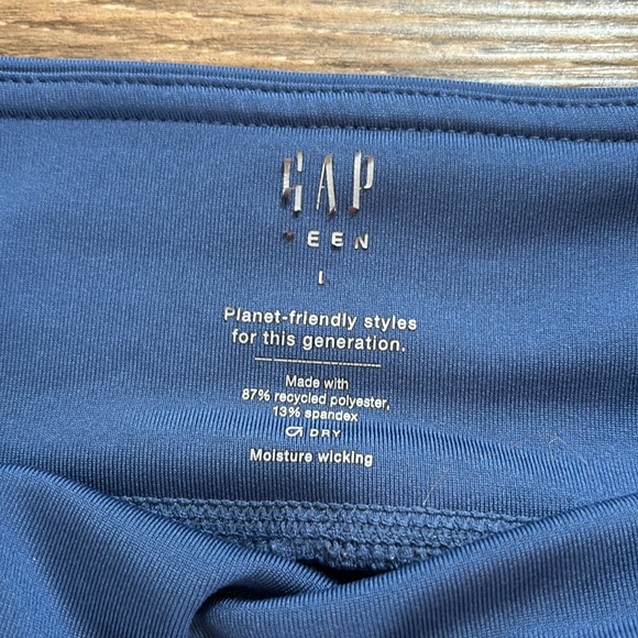 Gap Girls Leggings Periwinkle Blue Size Large 10-11 Yoga Dance Running Workout - Picture 4 of 7